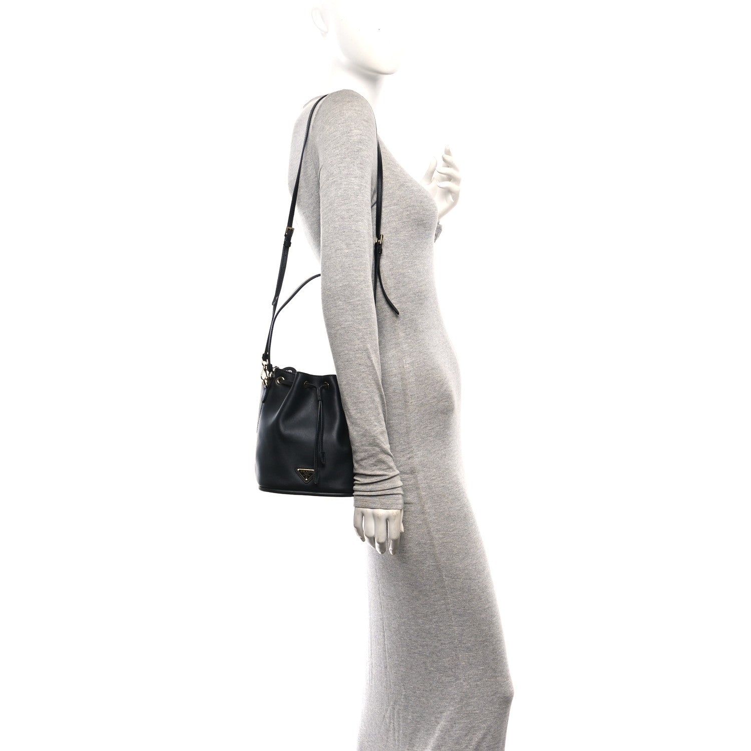 Prada Nappa Mini Re-Edition 1978 Bucket Bag Black 2 of 10