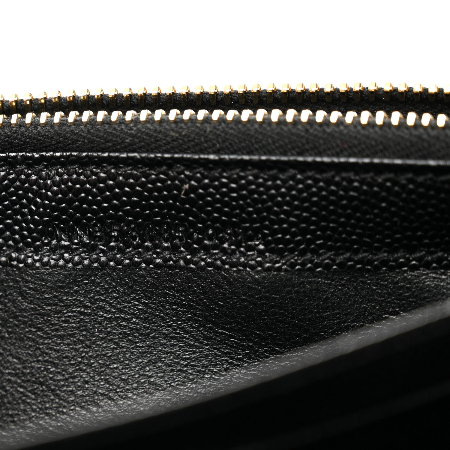 Saint Laurent Grain De Poudre Matelasse Chevron Monogram Flap Wallet Black 7 of 8