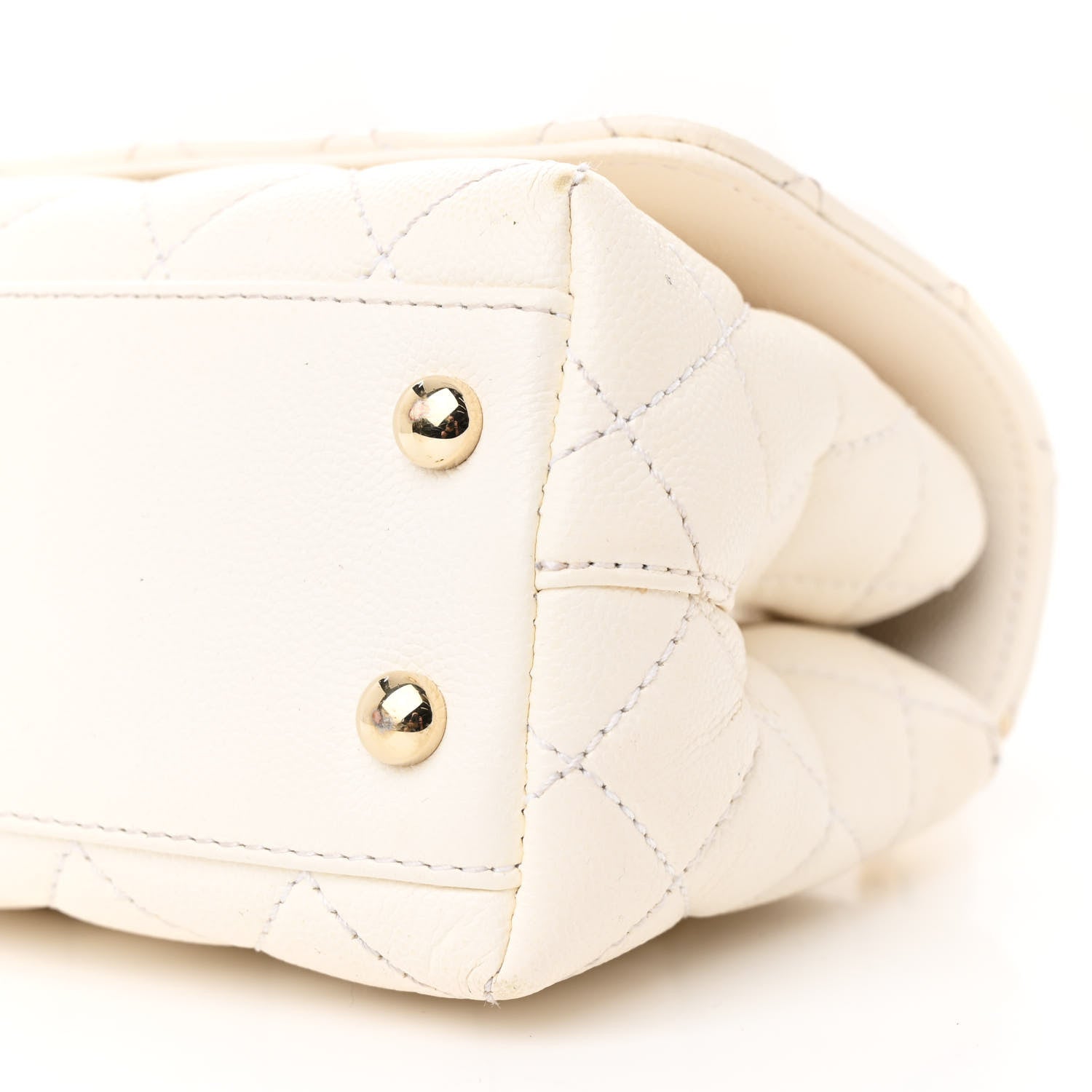Chanel Caviar Quilted Extra Mini Coco Handle Flap White 11 of 15
