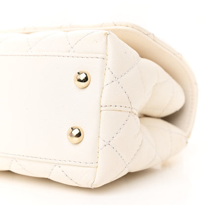 Chanel Caviar Quilted Extra Mini Coco Handle Flap White 11 of 15