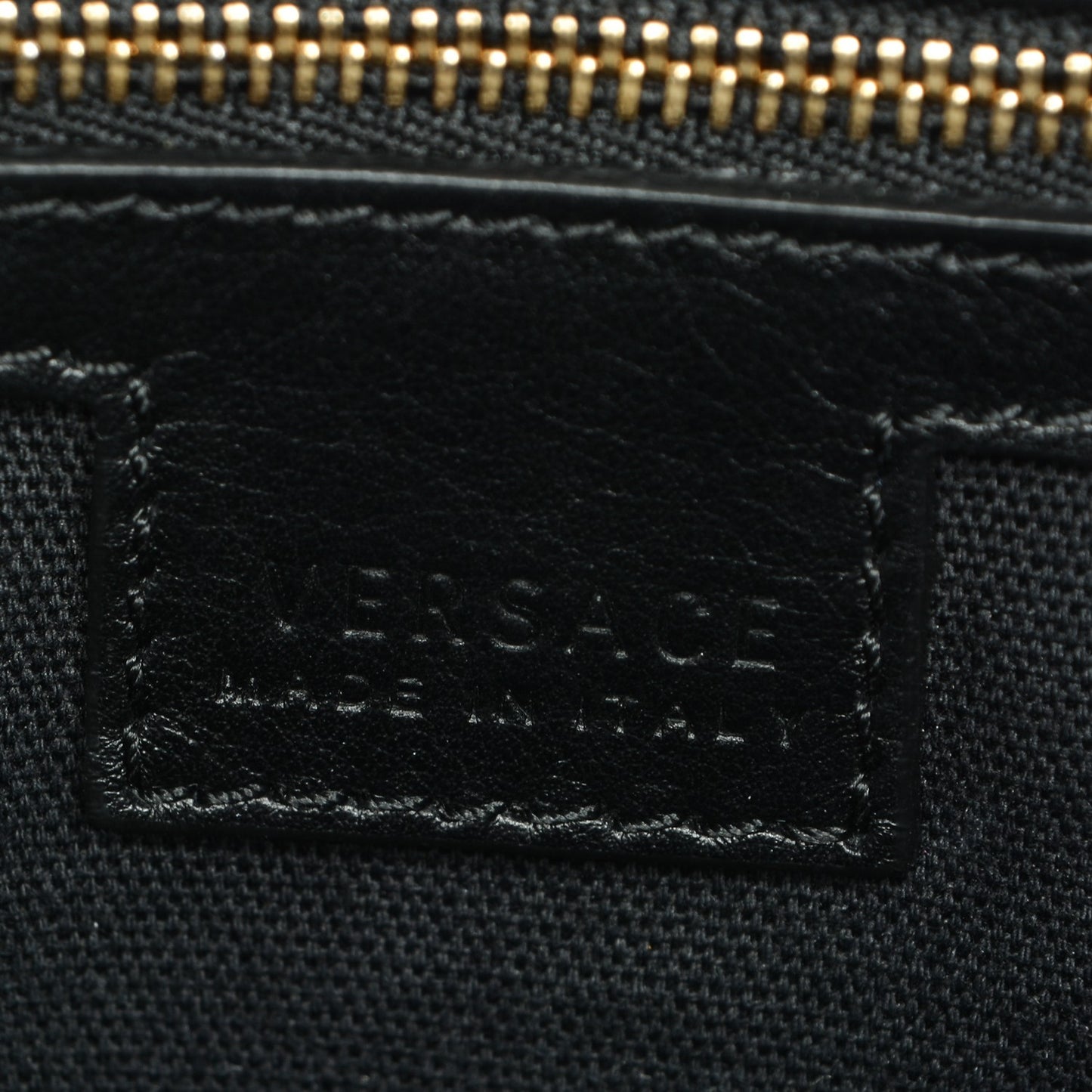 PVC Barocco Printed Tote Black Gold