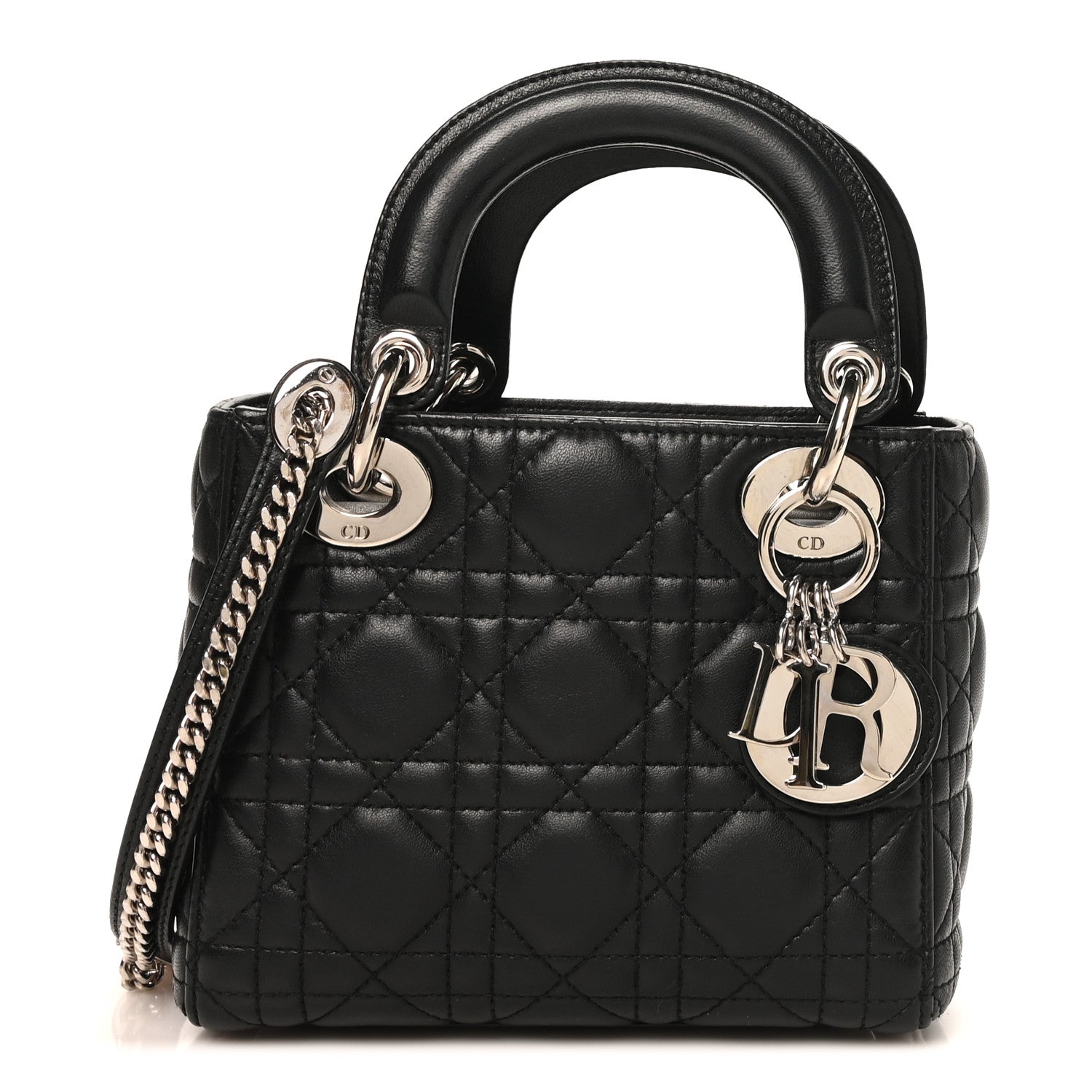 Christian Dior Lambskin Cannage Mini Lady Dior Black 1 of 10