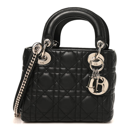 Christian Dior Lambskin Cannage Mini Lady Dior Black 1 of 10