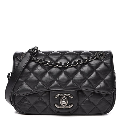 Chanel Aged Calfskin Quilted Small Easy Flap Black 1 of 9
