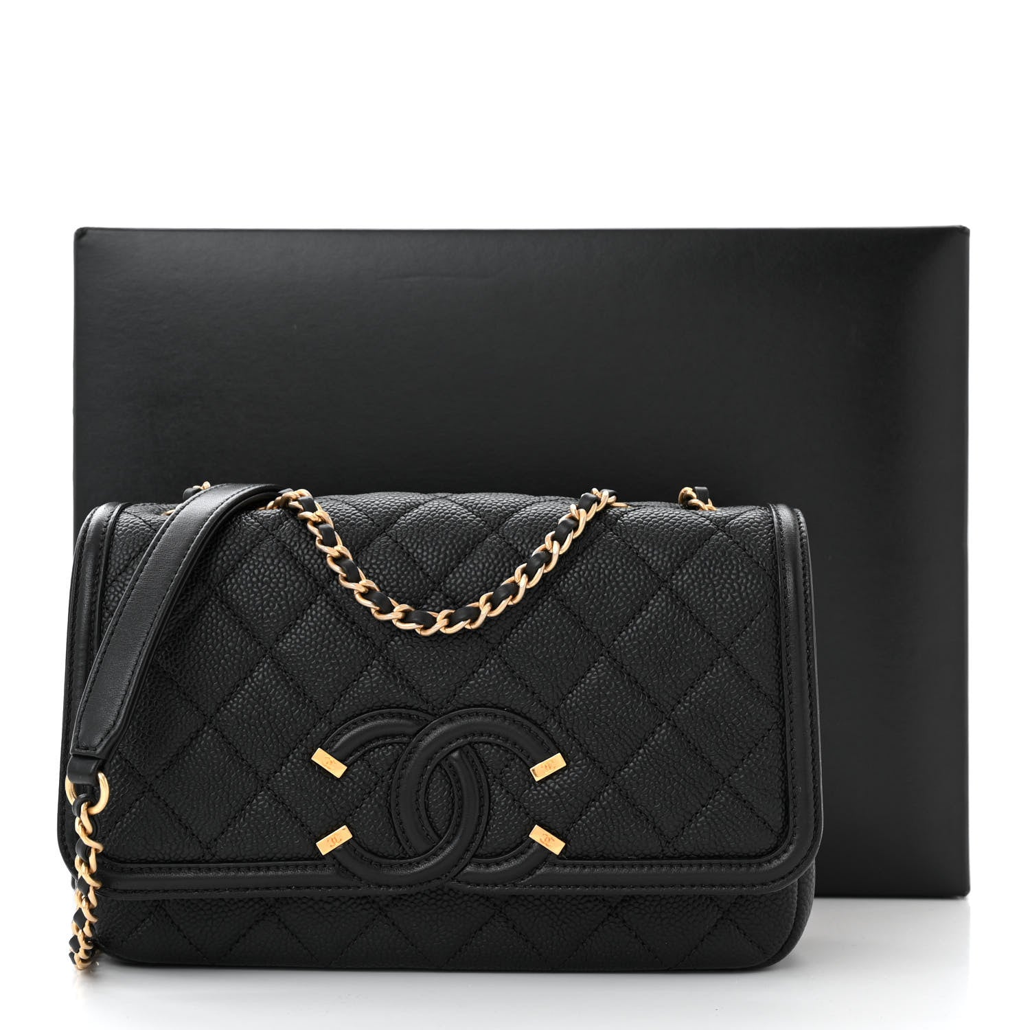 Chanel Caviar Quilted Small CC Filigree Flap Black 11 of 11