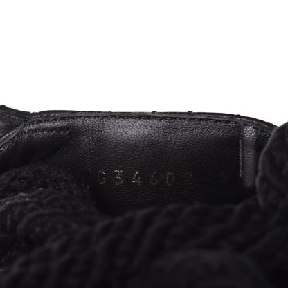 Chanel Cord Lambskin Quilted Logo Sandals 39 Black 10 of 11