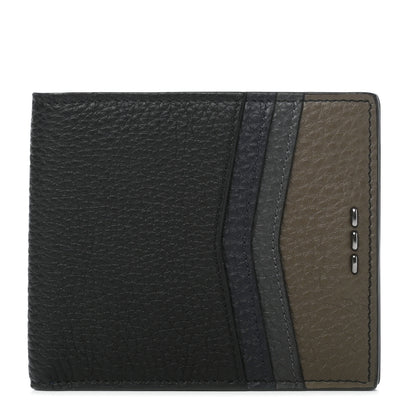 Fendi Calfskin Romano Hypnotic Bi-fold Wallet Lavagna Asfalto 1 of 11