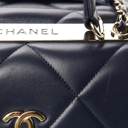 Chanel Lambskin Quilted Small Trendy CC Flap Dual Handle Bag Navy 8 of 13