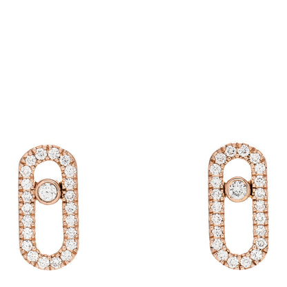 Messika 18K Rose Gold Diamond Move Uno Earrings 1 of 7