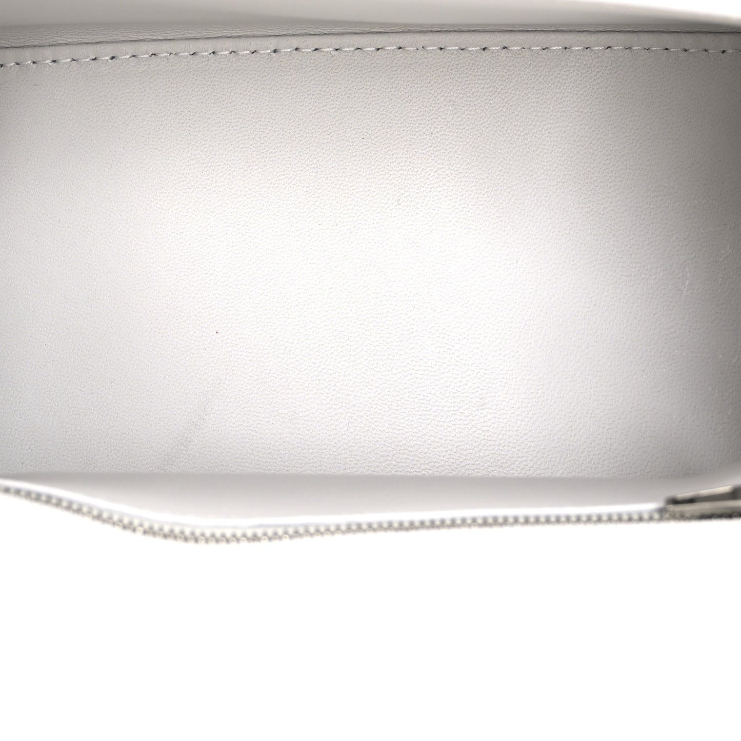 Shiny Calfskin Crocodile Embossed Small Hourglass Top Handle Bag Optic White