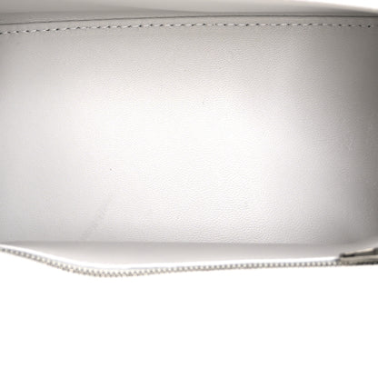 Balenciaga Shiny Calfskin Crocodile Embossed Small Hourglass Top Handle Bag Optic White 5 of 11