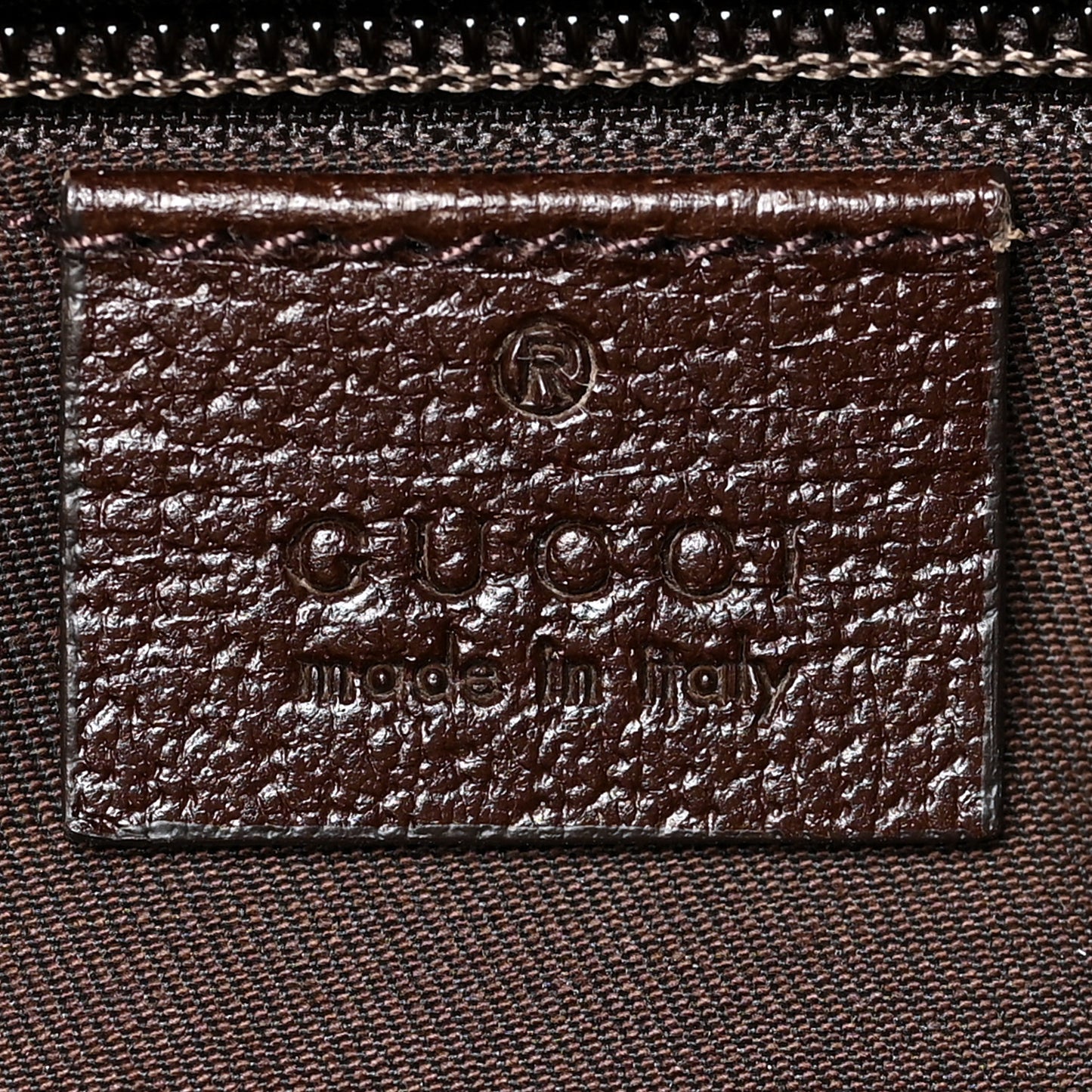 GG Monogram Small Web Handle Bucket Tote Dark Brown