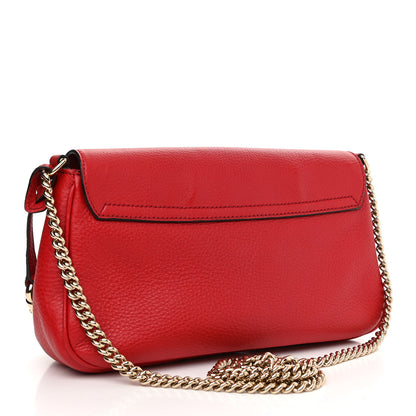 Gucci Pebbled Calfskin Medium Soho Flap Crossbody Red 2 of 9