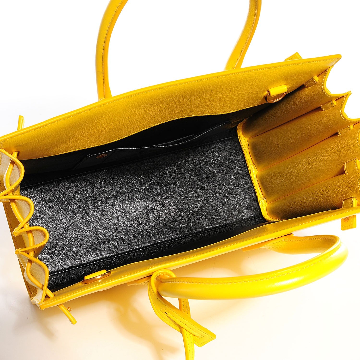 Saint Laurent Calfskin Baby Sac De Jour Yellow 5 of 8