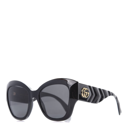 Gucci Acetate GG Butterfly Sunglasses GG0808S Black 1 of 8