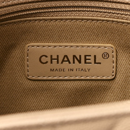 Chanel Caviar Chevron Quilted Medium Coco Handle Flap Beige 12 of 27