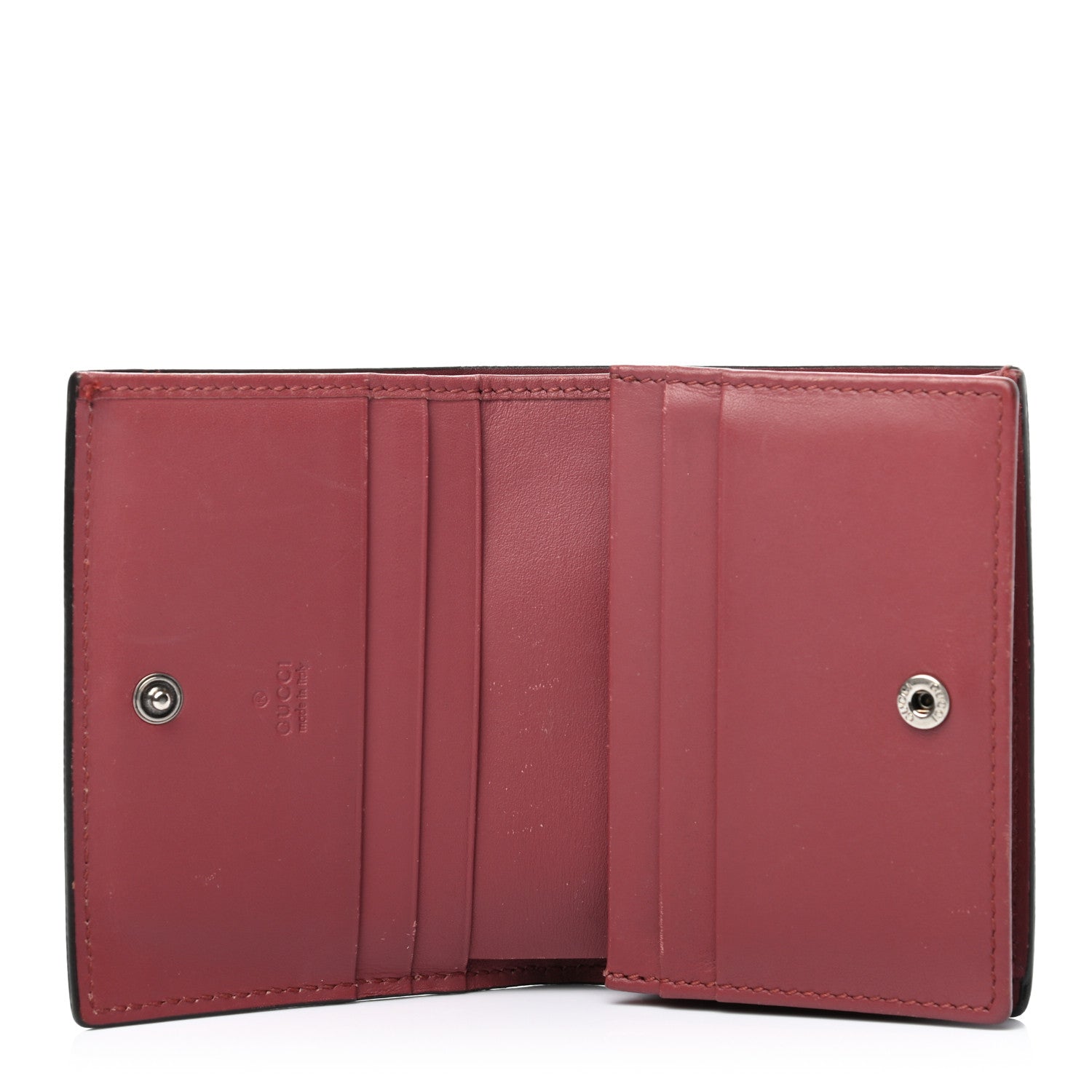 Gucci GG Supreme Monogram Blooms Card Case Beige Multicolor Dry Rose 5 of 9