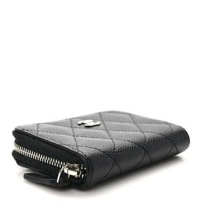 Chanel Caviar Quilted Zip Coin Purse Black 4 of 9
