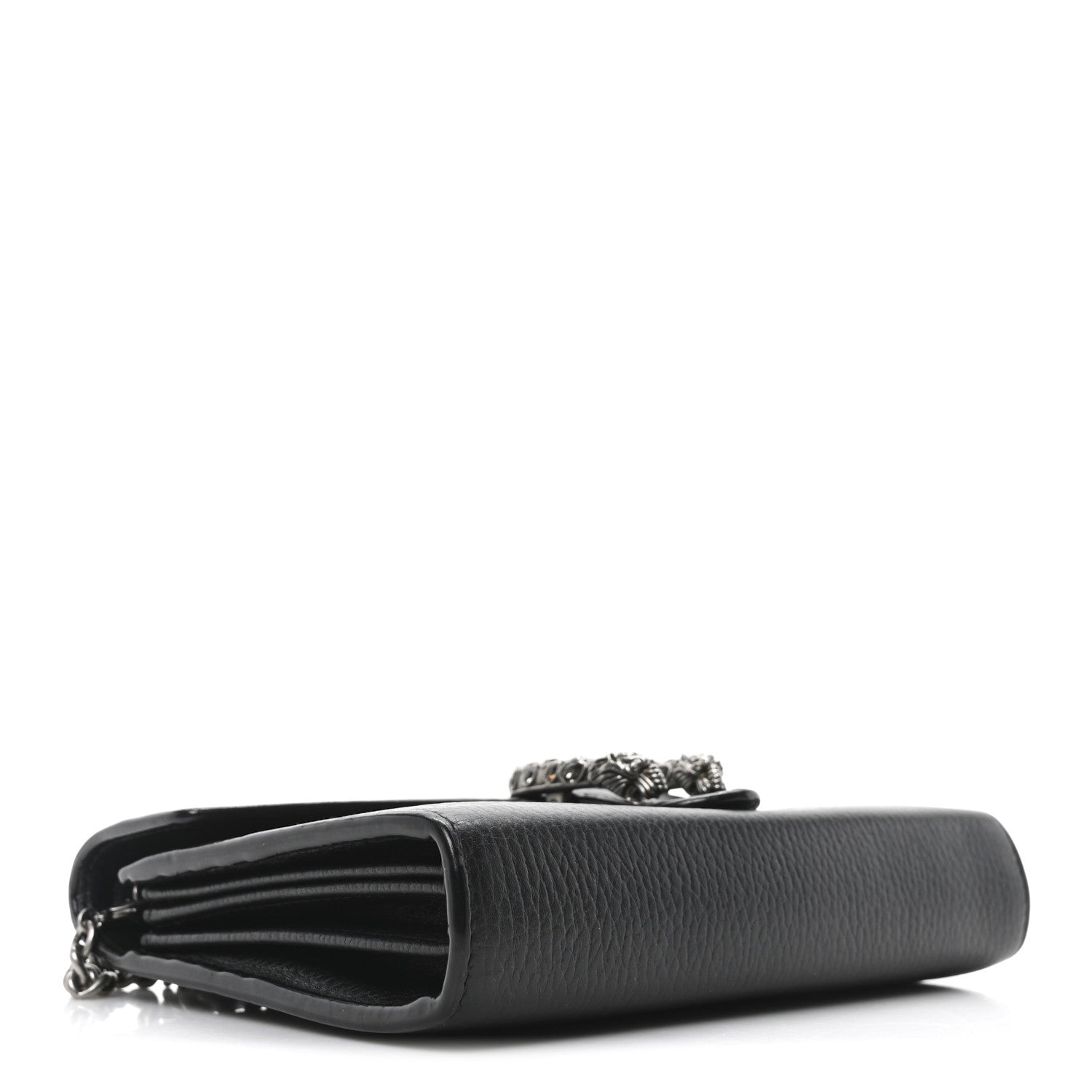Gucci Calfskin Mini Dionysus Chain Wallet Black 4 of 10