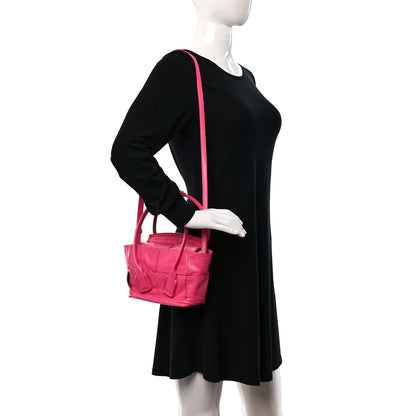 Bottega Veneta Paper Calfskin Maxi Intrecciato Mini Arco Pink 2 of 10