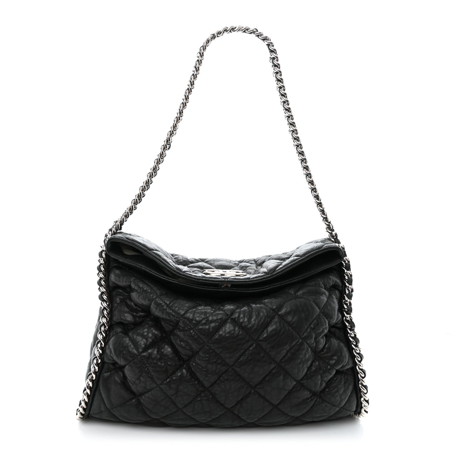 Chanel Washed Lambskin Chain Around Hobo Black 1 of 11
