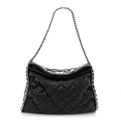 Chanel Washed Lambskin Chain Around Hobo Black 1 of 11