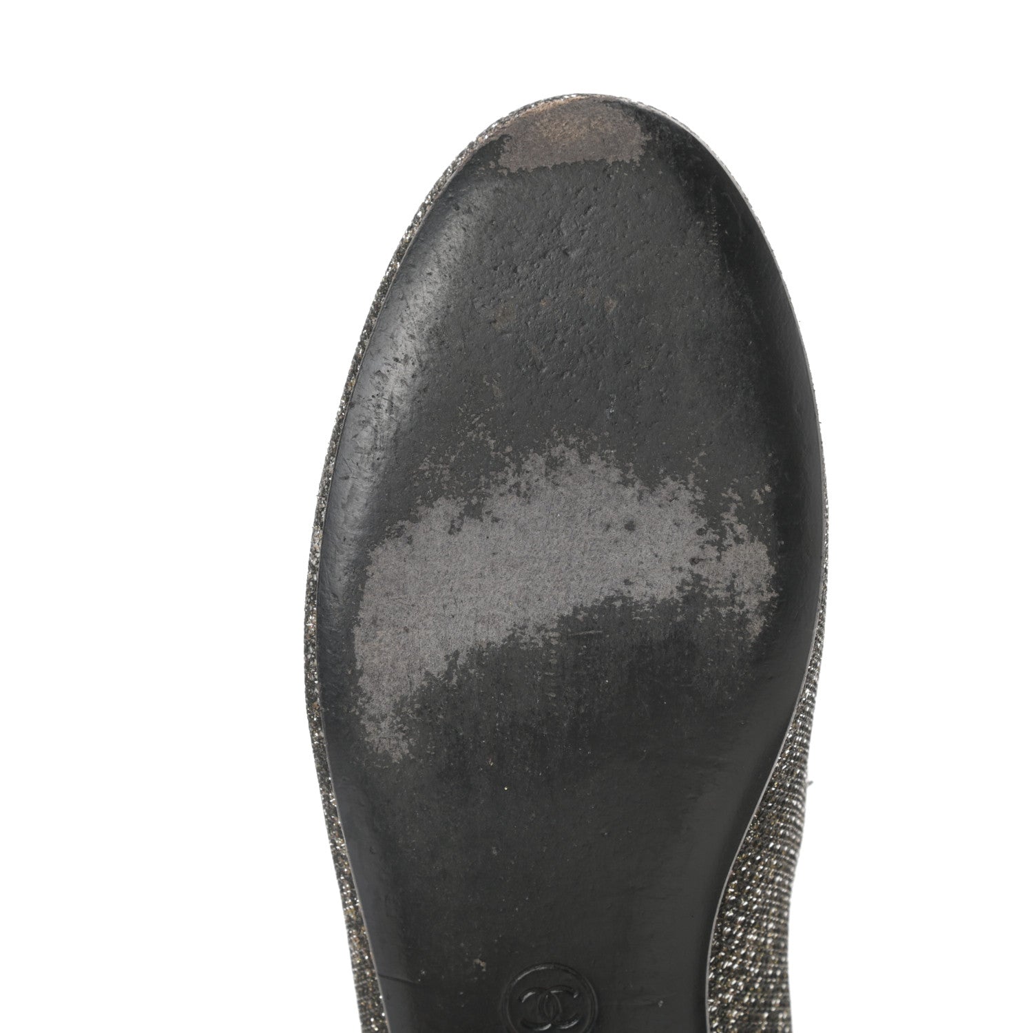 Chanel Fantasy Tweed CC Mocassin Loafers 38 Silver 11 of 12
