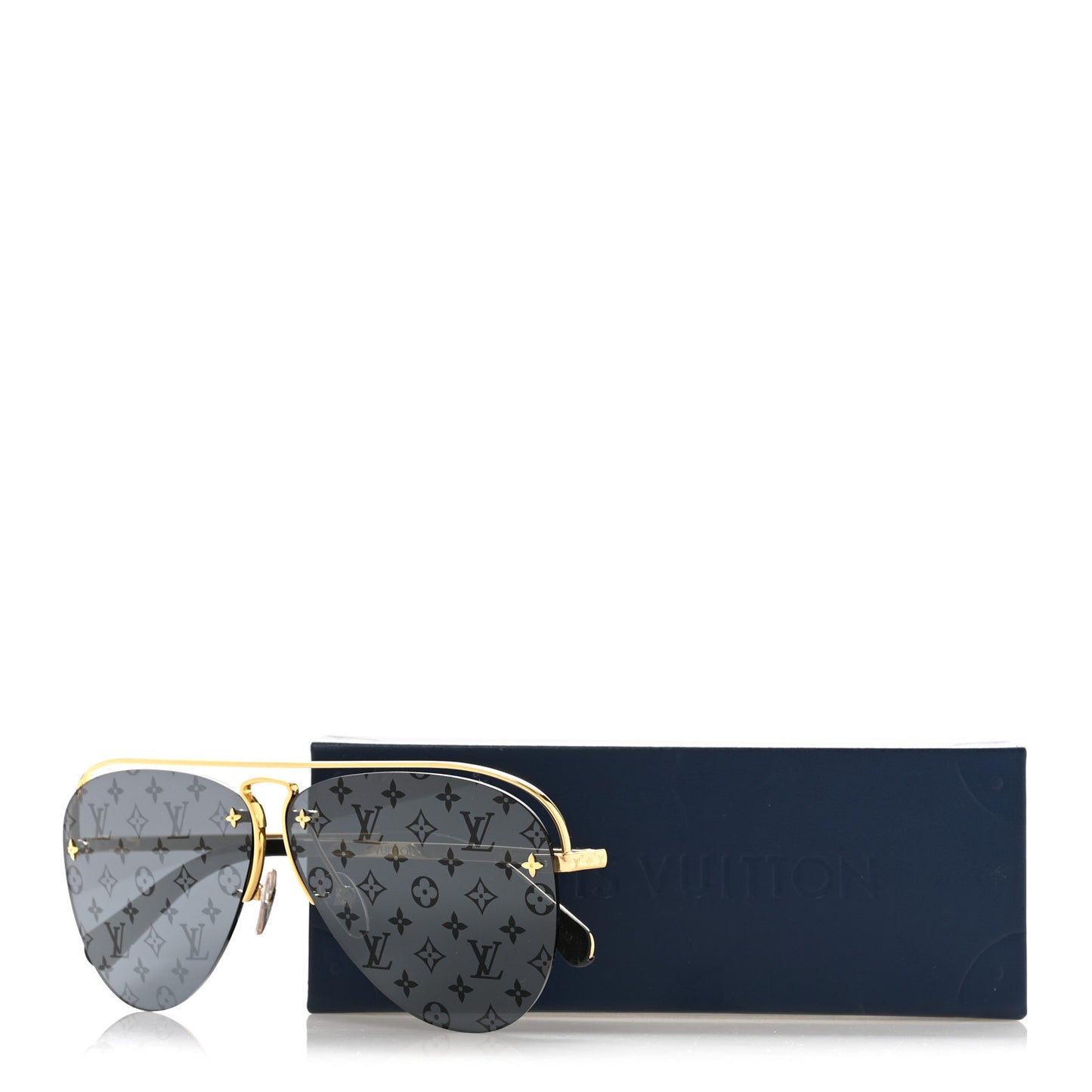 Metal Monogram Grease Sunglasses Z1172W Gold