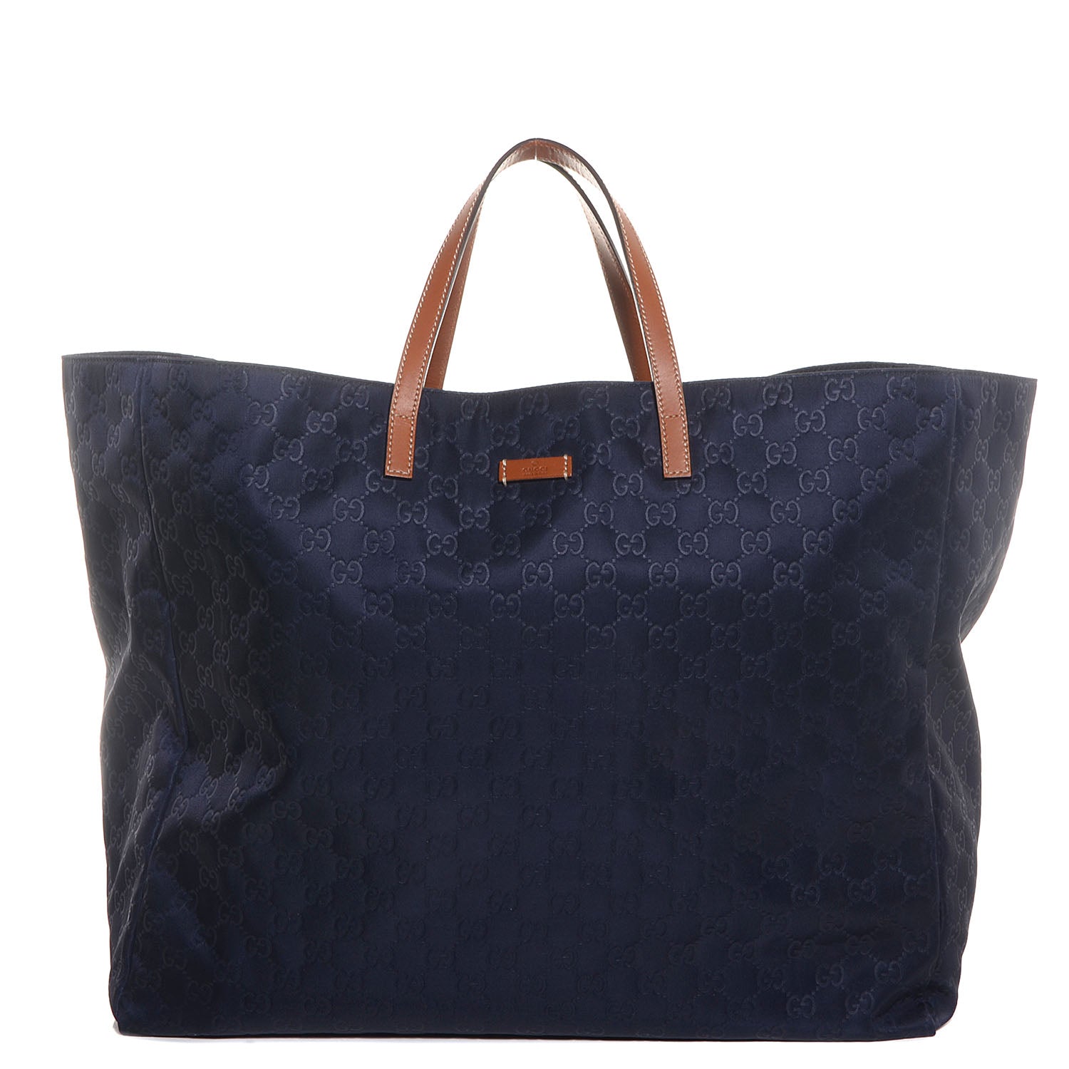 Gucci Nylon Monogram Large Tote Blue 1 of 9