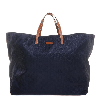 Gucci Nylon Monogram Large Tote Blue 1 of 9