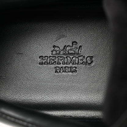 Hermes Goatskin Suede Goatskin Bouncing Sneakers 39 Black 7 of 8