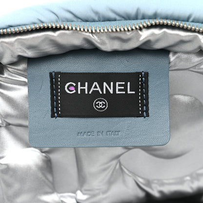 Chanel Nylon Embossed Small Doudoune Backpack Black Blue White 6 of 10