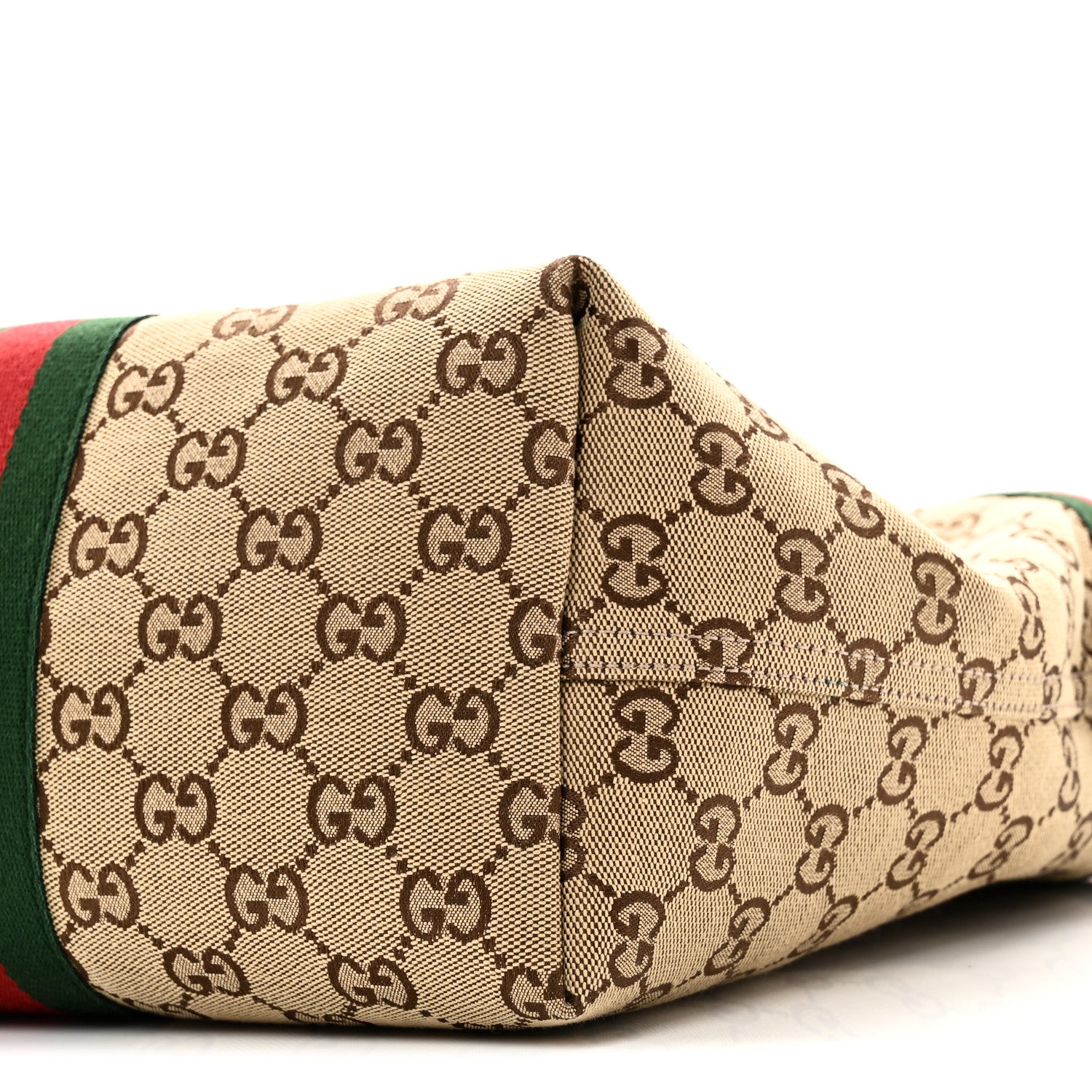 Gucci Monogram Web Small Giglio Tote Beige Dark Brown 11 of 11