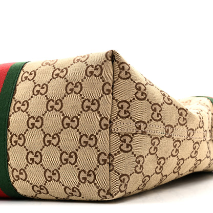 Gucci Monogram Web Small Giglio Tote Beige Dark Brown 11 of 11