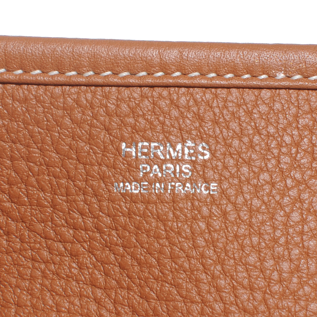 Hermes Taurillon Clemence Evelyne III GM Gold 6 of 7