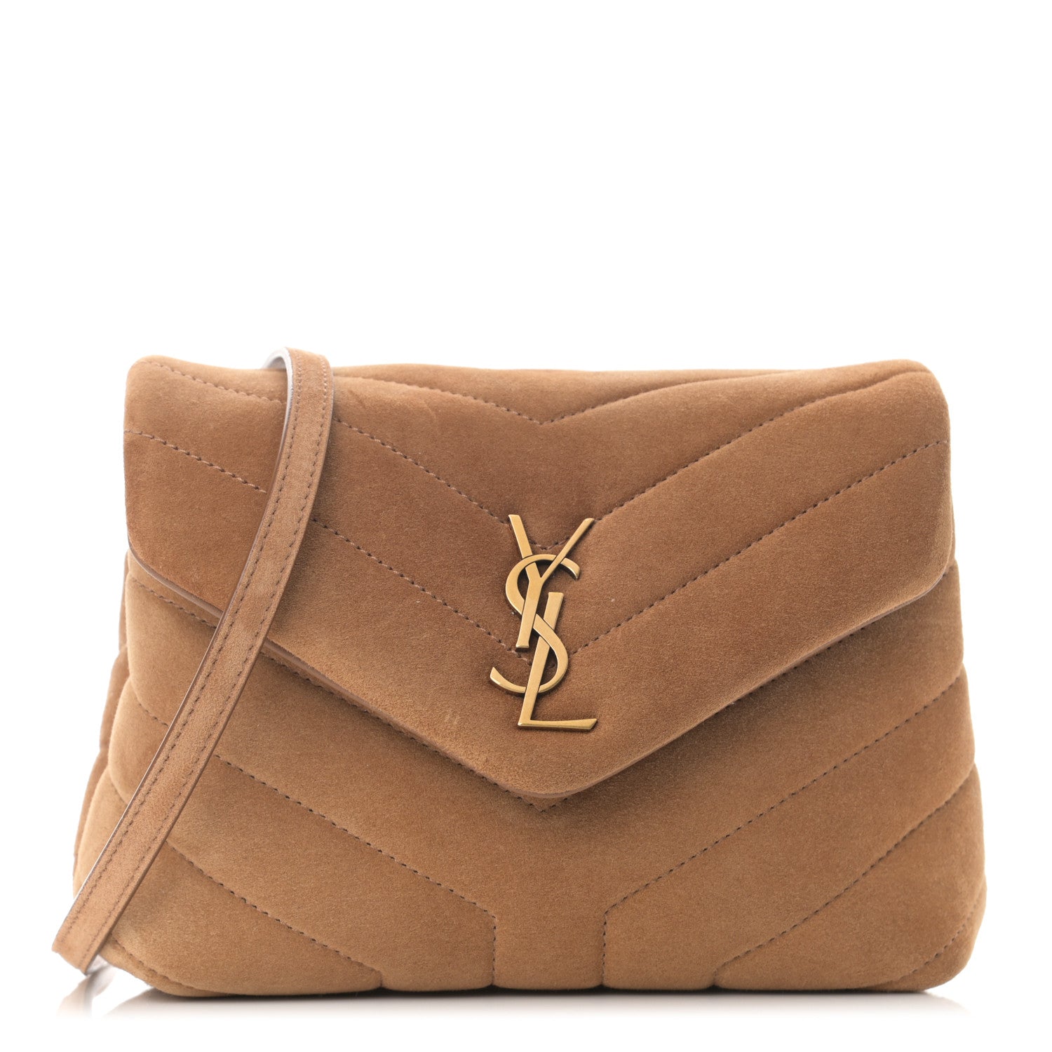 Saint Laurent Suede Toy Loulou Shoulder Bag Cinnamon 1 of 12