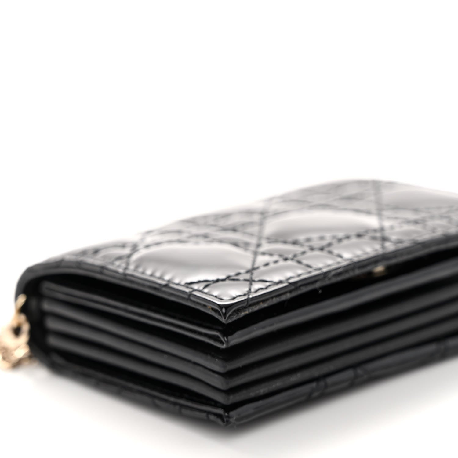 Christian Dior Patent Cannage Nano Lady Dior Card Holder Black 7 of 10