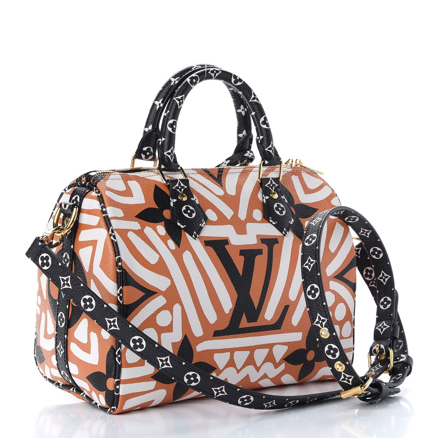 Monogram Giant Crafty Speedy Bandouliere 25 Creme Caramel