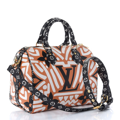 Louis Vuitton Monogram Giant Crafty Speedy Bandouliere 25 Creme Caramel 3 of 8