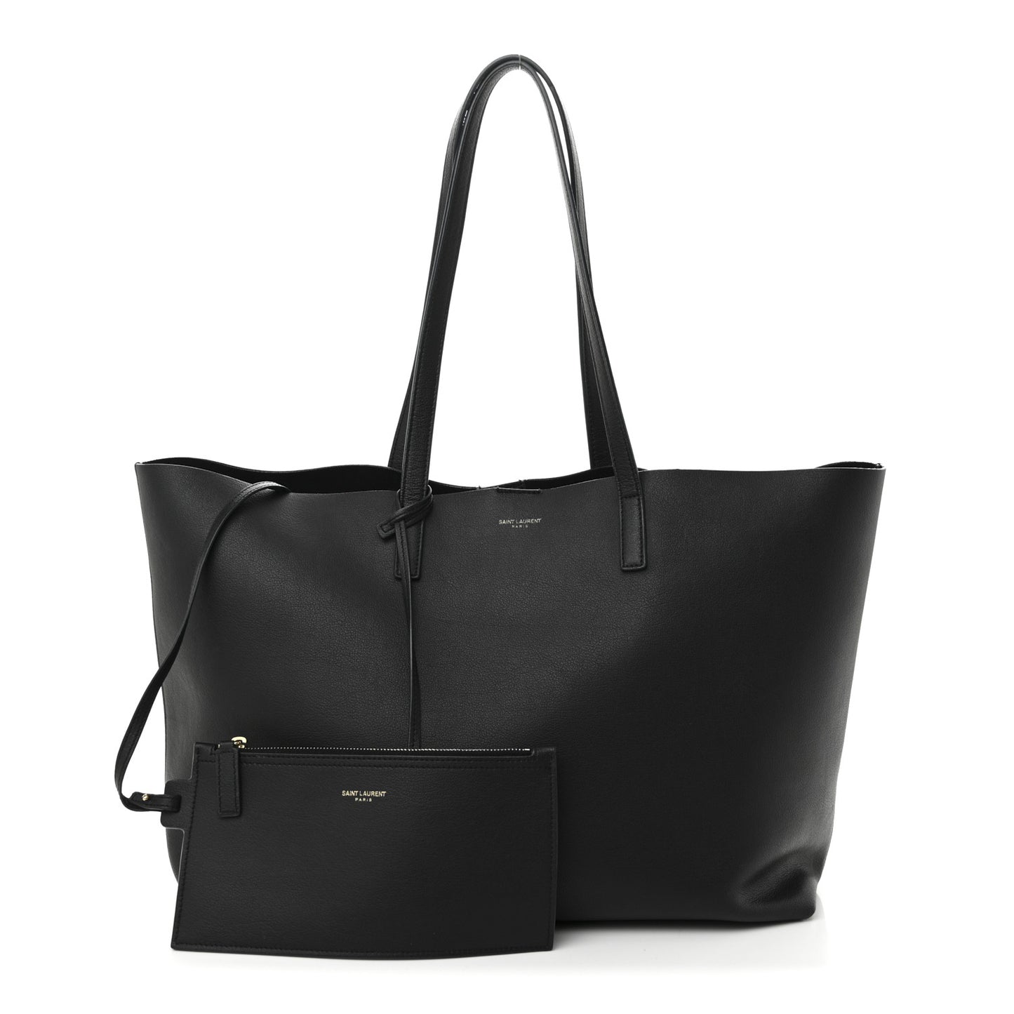 Calfskin Large Shopping Tote Black