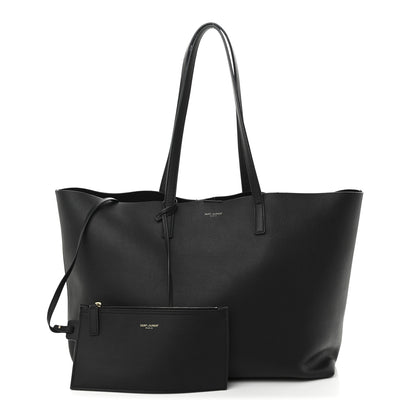 Saint Laurent Calfskin Large Shopping Tote Black 3 of 9