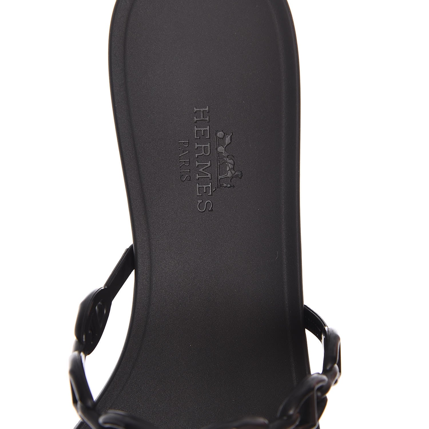 Hermes Rubber Chaine d'Ancre Rivage Sandals 35 Black 7 of 8