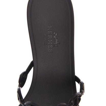 Hermes Rubber Chaine d'Ancre Rivage Sandals 35 Black 7 of 8