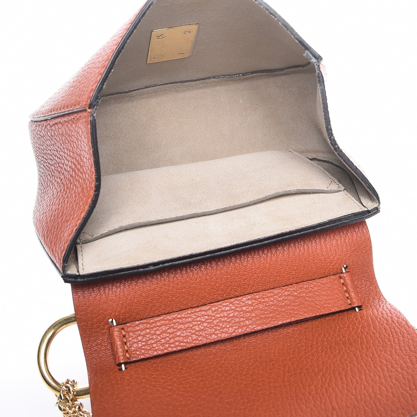 Grained Lambskin Mini Drew Shoulder Bag Foxy Orange