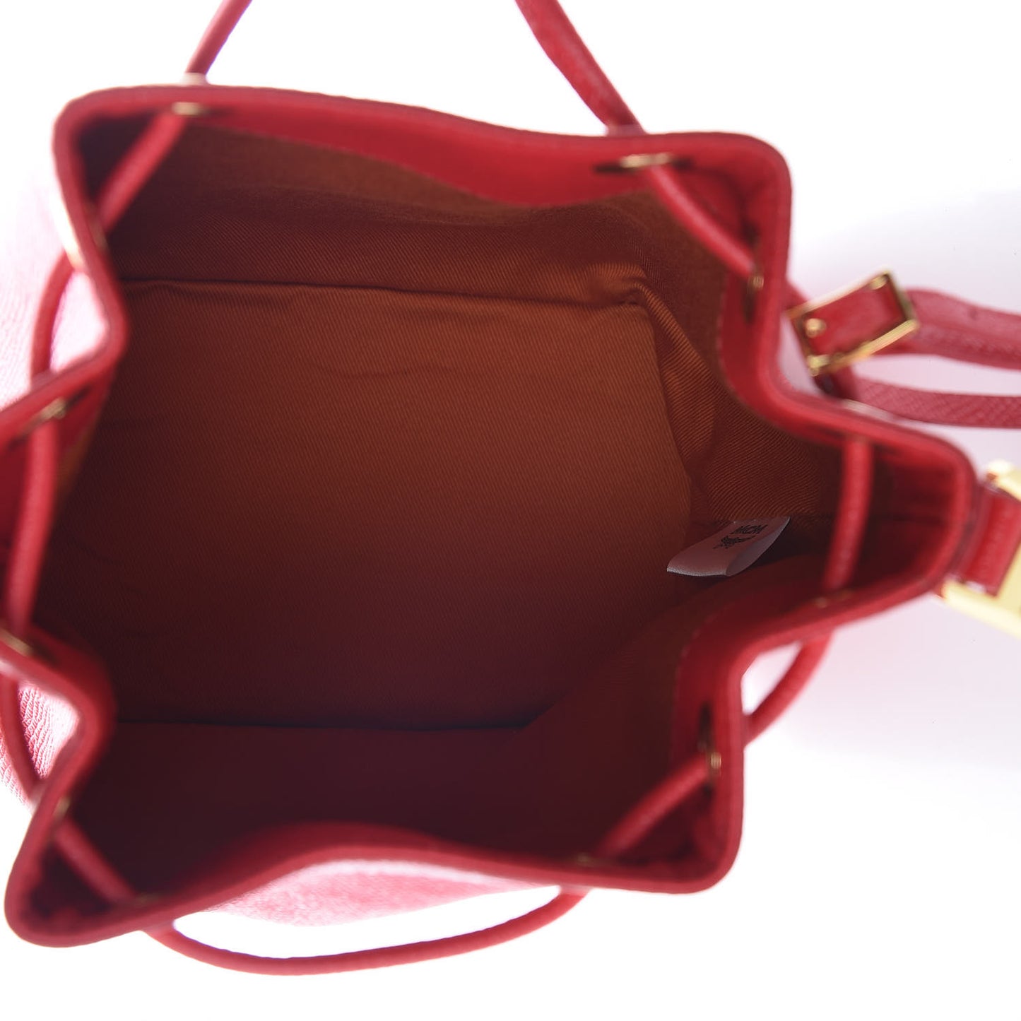 Saffiano Mini RGB Drawstring Crossbody Red