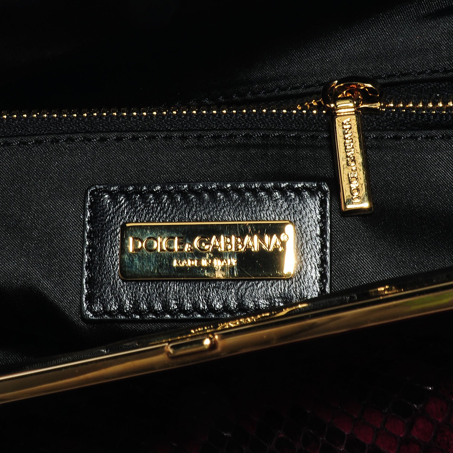 Dolce & Gabbana Python Doctor Bag Bordeaux 6 of 7