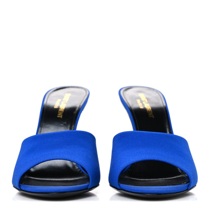 Saint Laurent Crepe De Chine Sandals 38.5 Picasso Blue 3 of 11