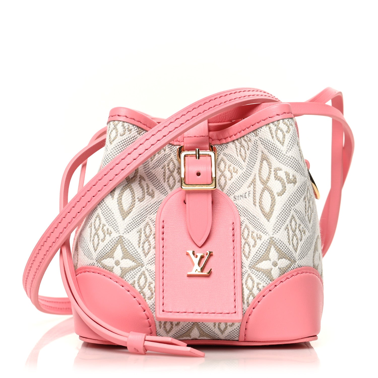 Louis Vuitton Jacquard Since 1854 Noe Purse Ecru Beige Pink 1 of 6