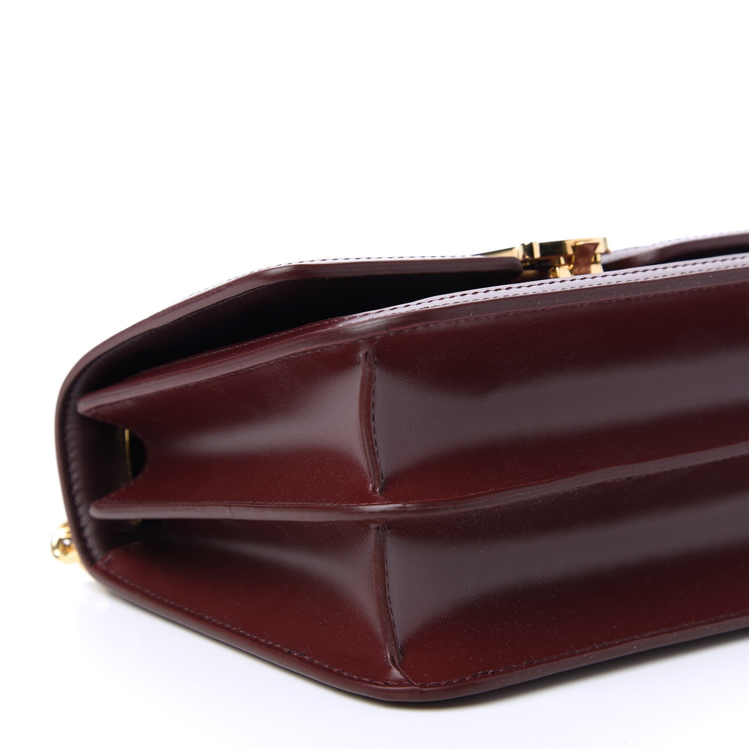 Burberry Calfskin Monogram Embossed Small TB Chain Bag Oxblood 7 of 10