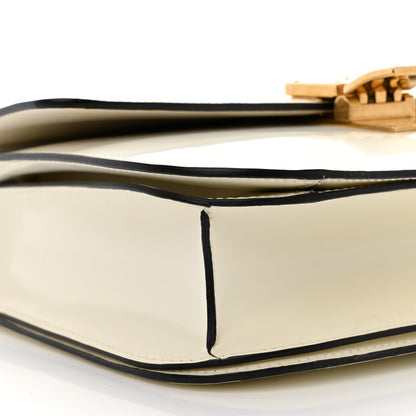 Celine Spazzolato Calfskin Medium Classic Box Flap Bag White 10 of 16